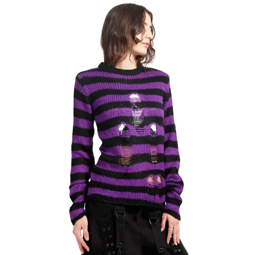 Свитер Tripp Nyc RAG STRIPE PURPLE