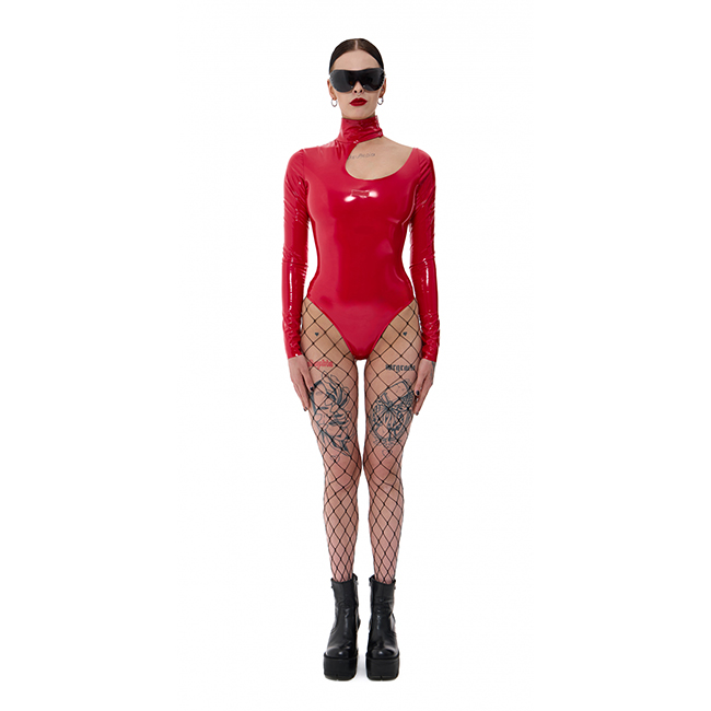 Боди MIRBA BODYCUTOUT LACQUER красный