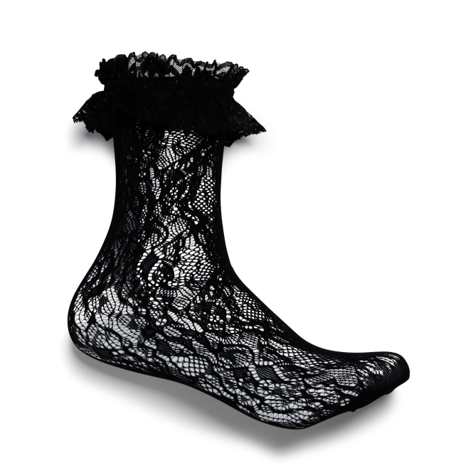 Носки KOI Footwear Heiress Black Lace Ruffle