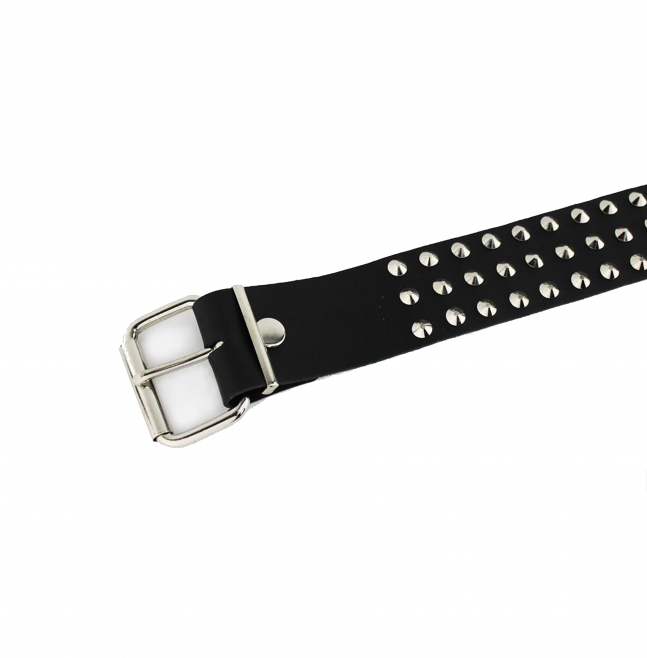 Ремень кожаный 3 ROW CONICAL STUDS
