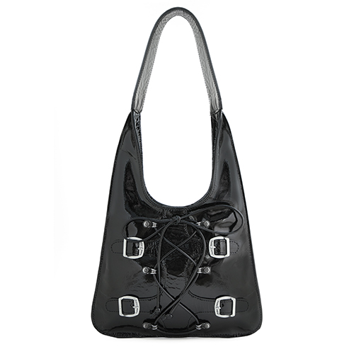 Кожаная лаковая мини-сумка New Rock