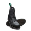 Ботинки Solovair steel toe cap 8 eye boot in black greasy