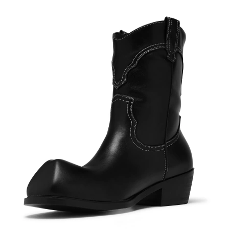 Ботинки KOI Footwear Hexmark Snub Nose Short Cowboy - Black Vintage