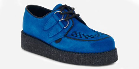 Замшевые криперы Underground, синие, Made in UK