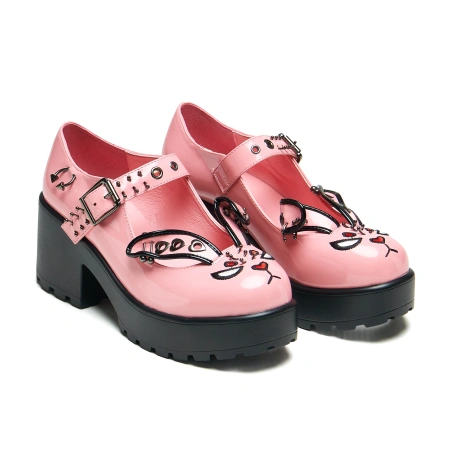 Туфли KOI Footwear Tira Pink Mary Janes ‘Raver Bunny Edition’