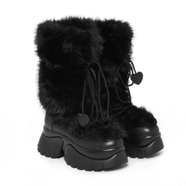 Ботинки KOI Footwear Midnight Sasquatch Fluffy Snow - Black