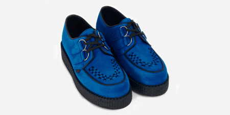 Замшевые криперы Underground, синие, Made in UK