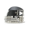 Ремень Underground 4 ROW NICKEL PYRAMID STUDS & CHAINS