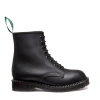 Ботинки Solovair Black Greasy 8 Eye Derby Boot with Shearling Lining