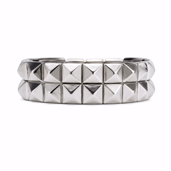 Чокер Underground 2 ROW PYRAMID STUD SILVER