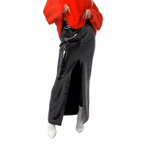 Юбка MIRBA SKIRT LACQUER чёрный