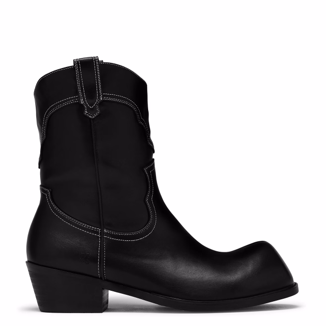Казаки KOI Footwear Hexmark Snub Nose Short Cowboy - Black Vintage